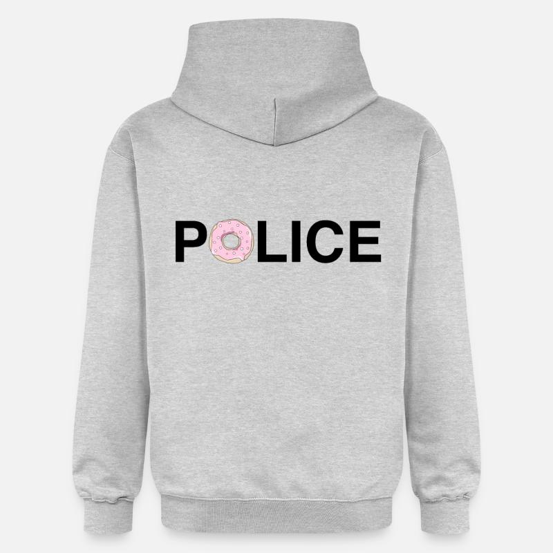 police - Sweat à capuche Softstyle® Gildan Unisexe - gris clair chiné