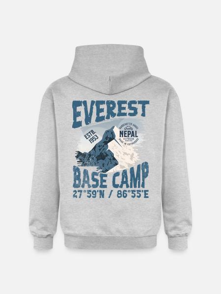 Everest Base Camp Nepal Copy - Gildan Unisex Softstyle® Midweight Hoodie - light heather grey