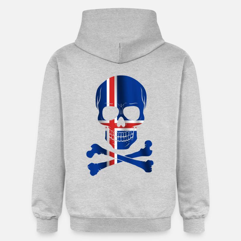 Drapeau de l’Islande - Sweat à capuche Softstyle® Gildan Unisexe - gris clair chiné
