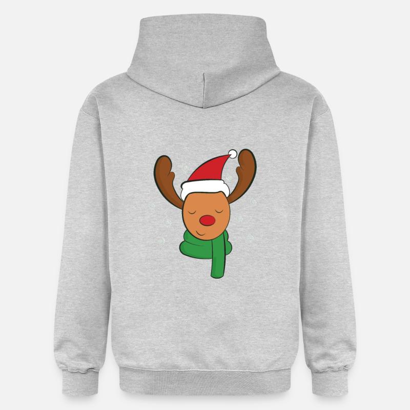 Noël des wapitis - Sweat à capuche Softstyle® Gildan Unisexe - gris clair chiné