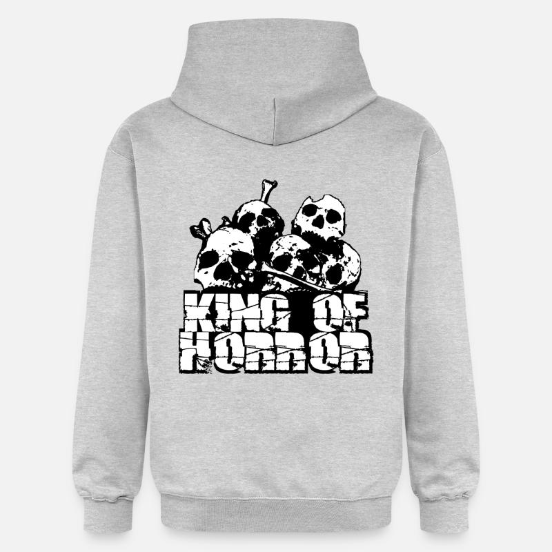 king of horror - Sweat à capuche Softstyle® Gildan Unisexe - gris clair chiné