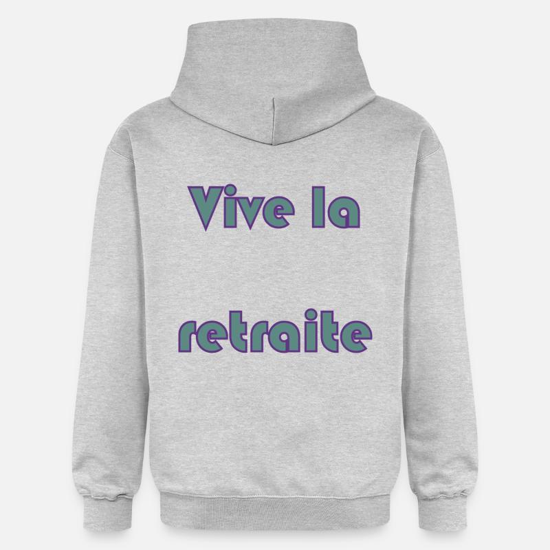 RETRAITE. RETRAITE. RETRAITEE. RETRAITE - Sweat à capuche Softstyle® Gildan Unisexe - gris clair chiné