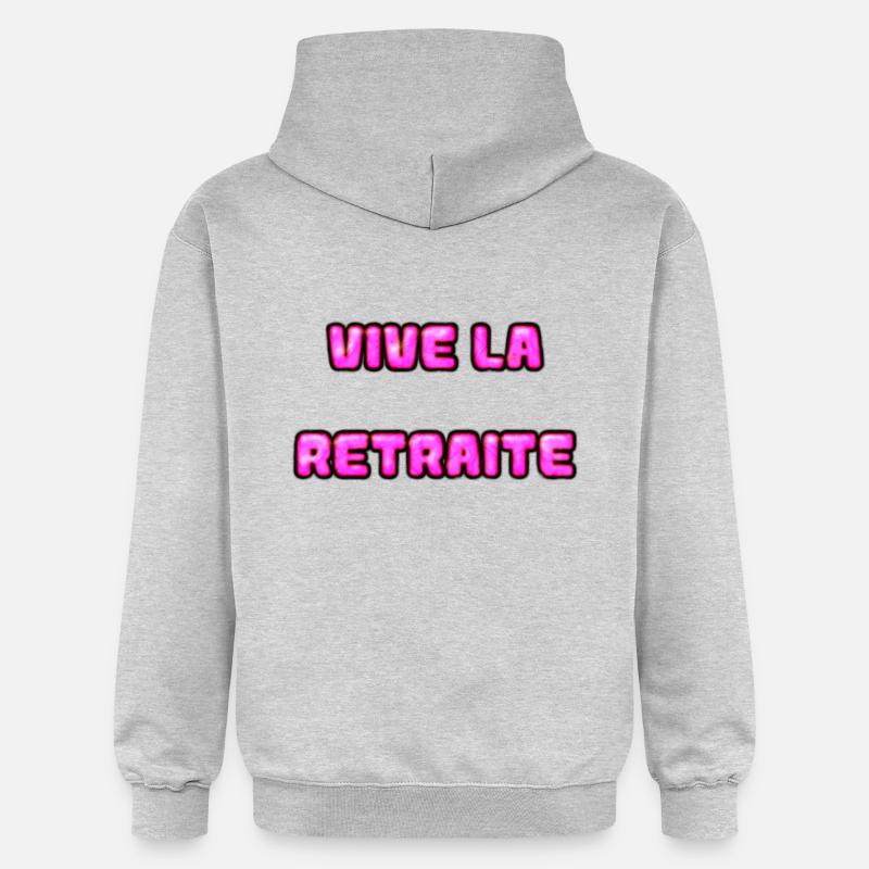 RETRAITE. RETRAITE. RETRAITEE. RETRAITE - Sweat à capuche Softstyle® Gildan Unisexe - gris clair chiné