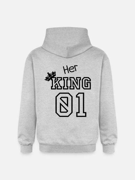 Her KING 01 - Gildan Unisex Softstyle® Midweight Hoodie - light heather grey