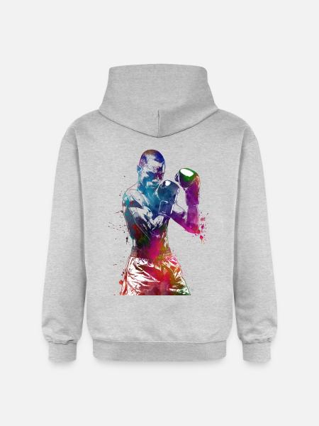 Boxsport #boxing - Gildan Unisex Softstyle® Midweight Hoodie - Hellgrau meliert