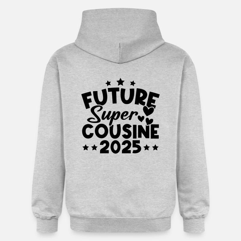 Future super cousine 2025 - Sweat à capuche Softstyle® Gildan Unisexe - gris clair chiné