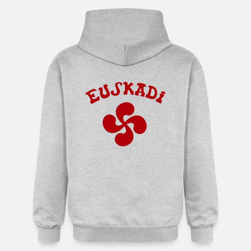 Euskadi Rouge - Sweat à capuche Softstyle® Gildan Unisexe - gris clair chiné