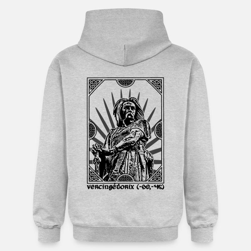 Vercingétorix - Sweat à capuche Softstyle® Gildan Unisexe - gris clair chiné