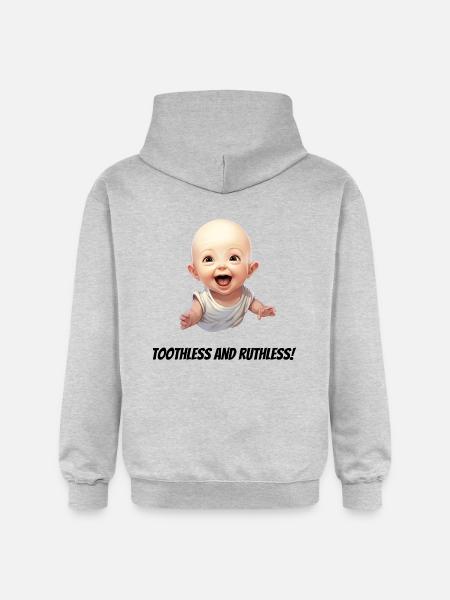 Krokmou et impitoyable ! - Sweat à capuche Softstyle® Gildan Unisexe - gris clair chiné