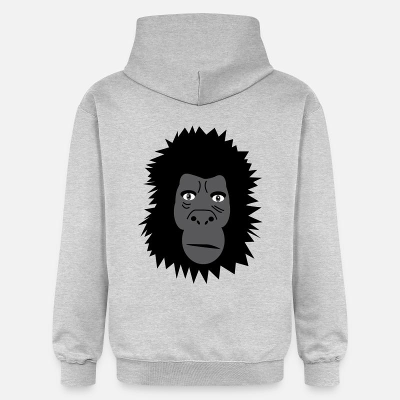Gorilla - Sweat à capuche Softstyle® Gildan Unisexe - gris clair chiné