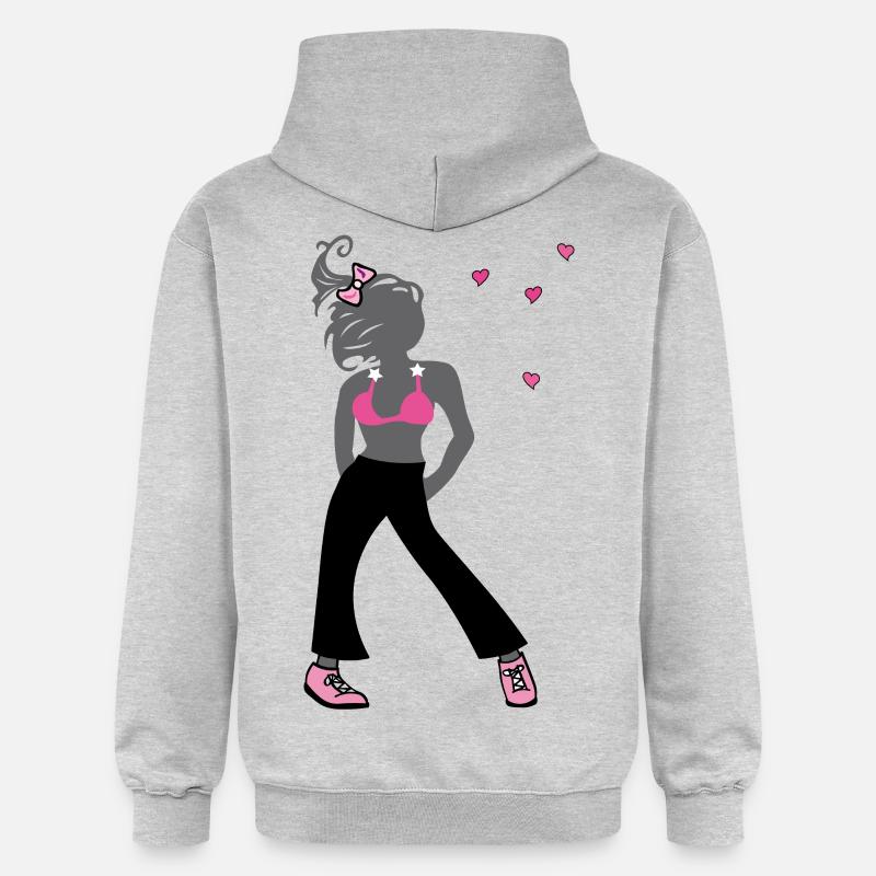 Junges Mädchen - Gildan Unisex Softstyle® Midweight Hoodie - Hellgrau meliert