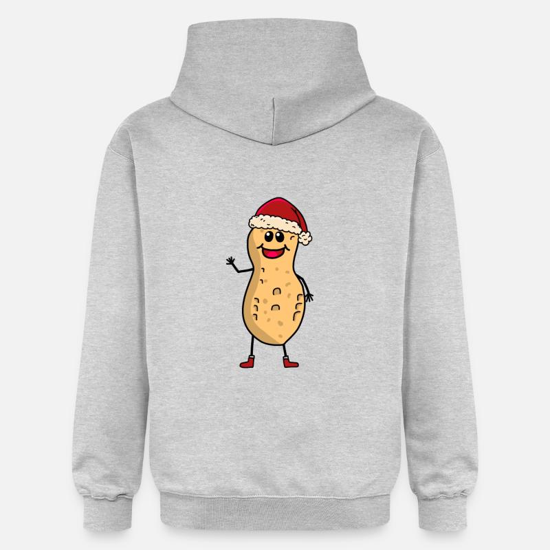 mignon cacahuète nain Père Noël - Sweat à capuche Softstyle® Gildan Unisexe - gris clair chiné