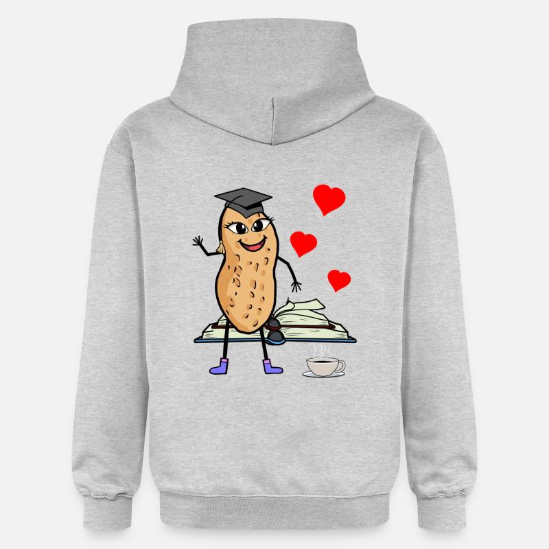 Erdnuss Studentin Studieren Studium Uni - Gildan Unisex Softstyle® Midweight Hoodie - Hellgrau meliert