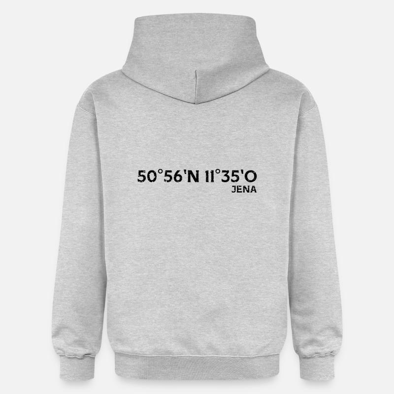 Coordonnées souvenir d’Iéna - Sweat à capuche Softstyle® Gildan Unisexe - gris clair chiné