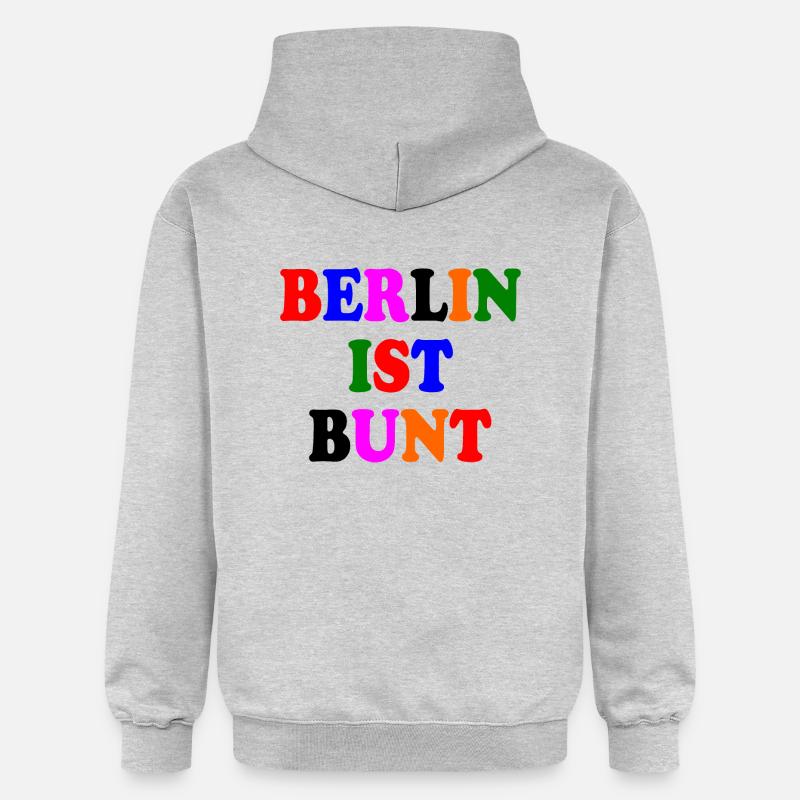 Berlin ist bunt - Gildan Unisex Softstyle® Midweight Hoodie - Hellgrau meliert
