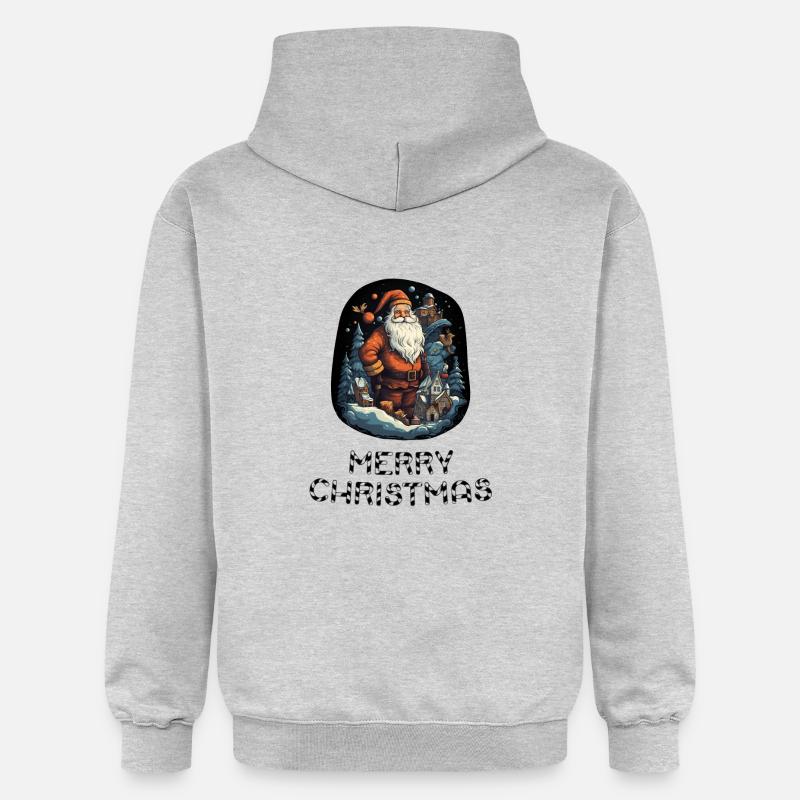 Père Noël - Marry Christmas - Sweat à capuche Softstyle® Gildan Unisexe - gris clair chiné