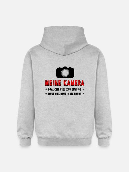 Kamera fotografieren - Gildan Unisex Softstyle® Midweight Hoodie - Hellgrau meliert