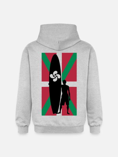 Basque surfer - Gildan Unisex Softstyle® Midweight Hoodie - light heather grey