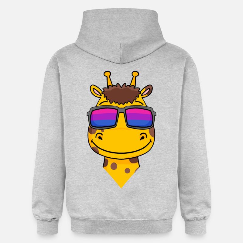 Bisexuell Giraffe Geschenk - Gildan Unisex Softstyle® Midweight Hoodie - Hellgrau meliert
