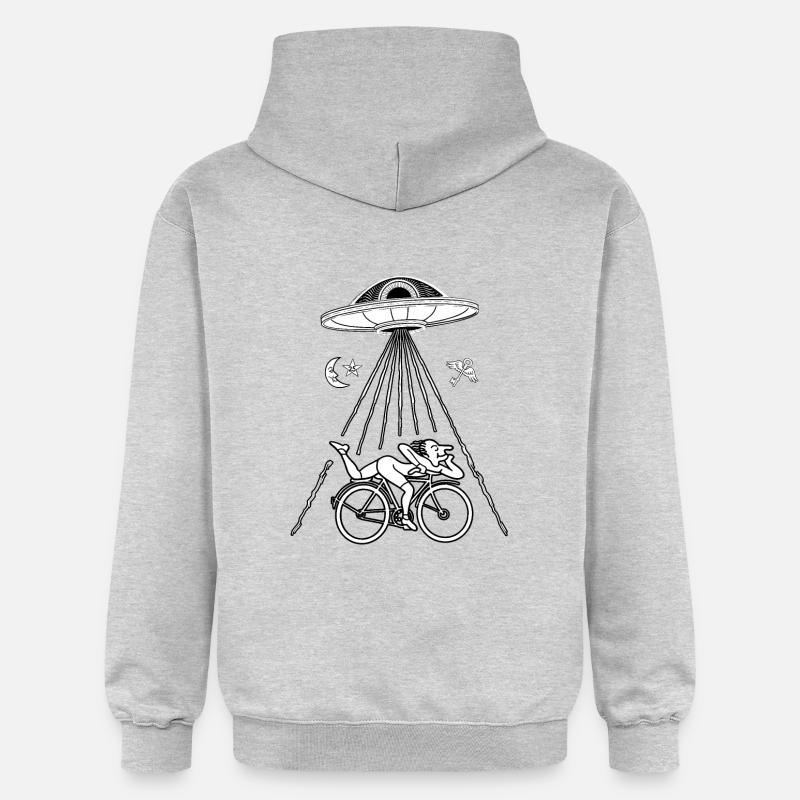 Albert Hofmann enlevé par un Alien DMT - Sweat à capuche Softstyle® Gildan Unisexe - gris clair chiné
