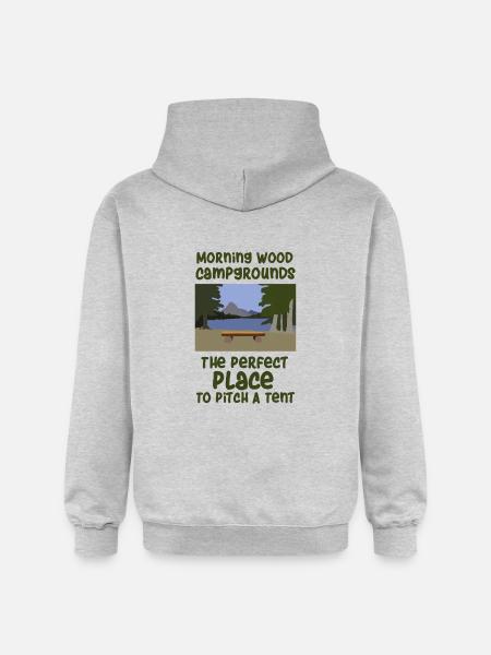 Camping slogan camping - Gildan Unisex Softstyle® Midweight Hoodie - light heather grey