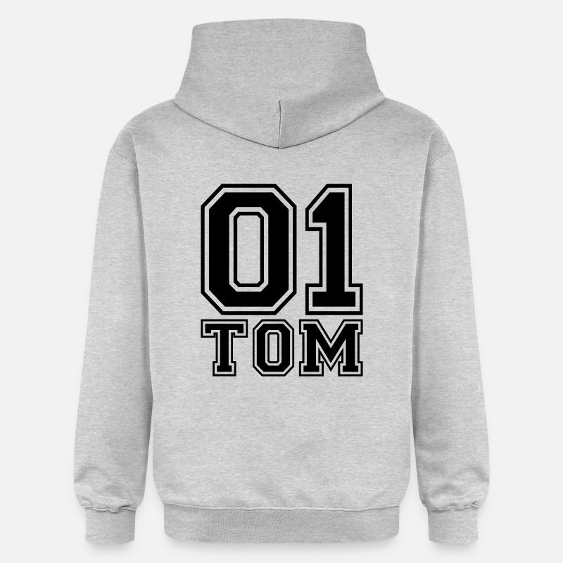 Tom - Nom - Sweat à capuche Softstyle® Gildan Unisexe - gris clair chiné