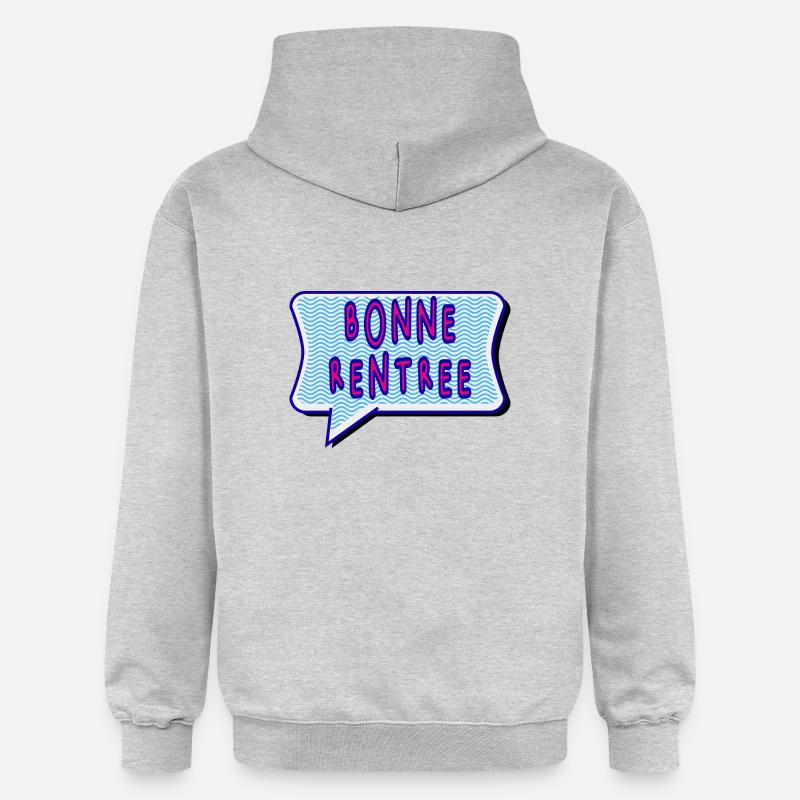RENTREE. ALPHABET. VIVE LA RENTRÉE. - Sweat à capuche Softstyle® Gildan Unisexe - gris clair chiné