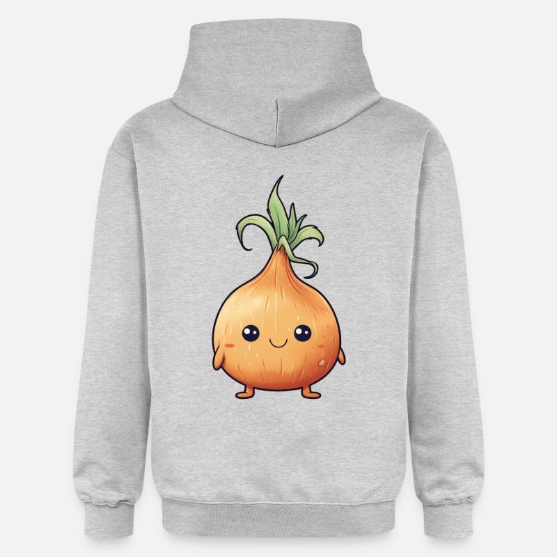 Drôle d’oignon - Sweat à capuche Softstyle® Gildan Unisexe - gris clair chiné