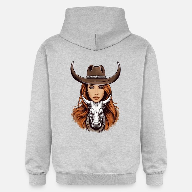 Fille du Texas - Sweat à capuche Softstyle® Gildan Unisexe - gris clair chiné