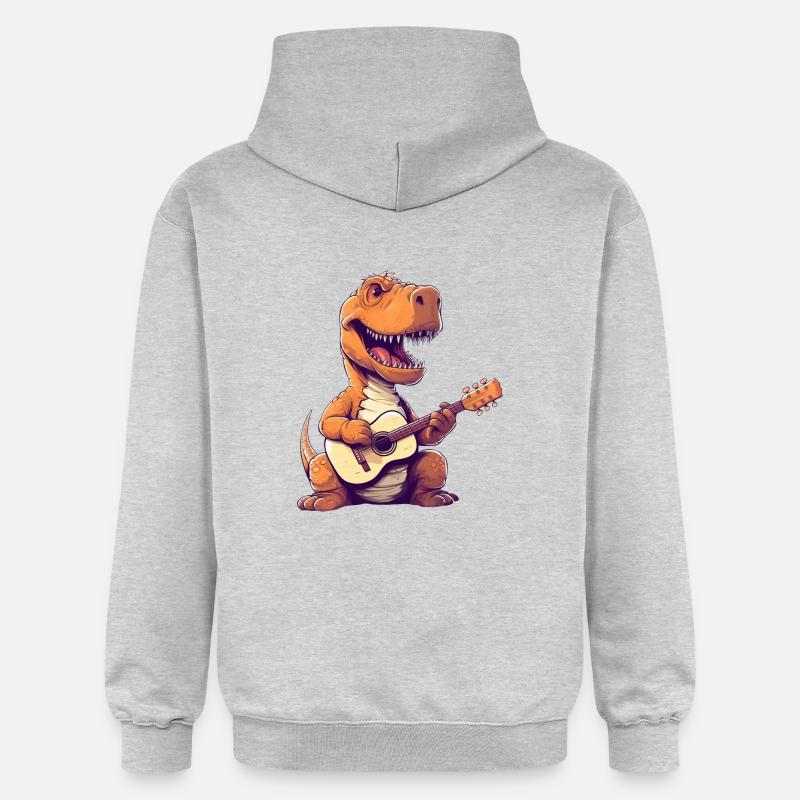 Trex Guitariste Guitariste - Sweat à capuche Softstyle® Gildan Unisexe - gris clair chiné