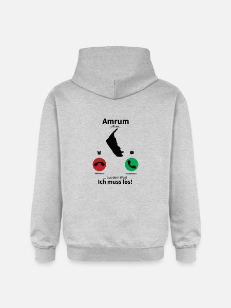 Amrum ruft an... - Gildan Unisex Softstyle® Midweight Hoodie - Hellgrau meliert