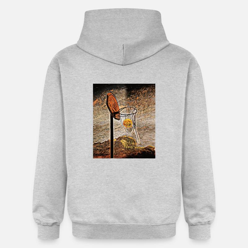 Basket-ball au clair de lune - Sweat à capuche Softstyle® Gildan Unisexe - gris clair chiné
