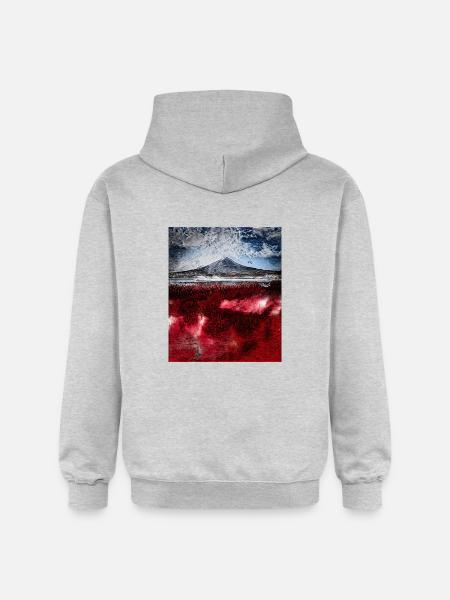 Mount Fuji, Japan - Gildan Unisex Softstyle® Midweight Hoodie - light heather grey