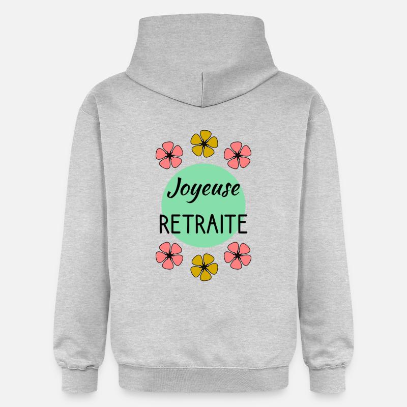 RETRAITE. RETRAITE. RETRAITEE. RETRAITE - Sweat à capuche Softstyle® Gildan Unisexe - gris clair chiné