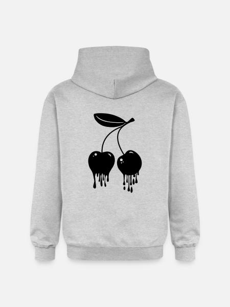 Cherries Kawaii Soft Gothic Gift - Gildan Unisex Softstyle® Midweight Hoodie - light heather grey