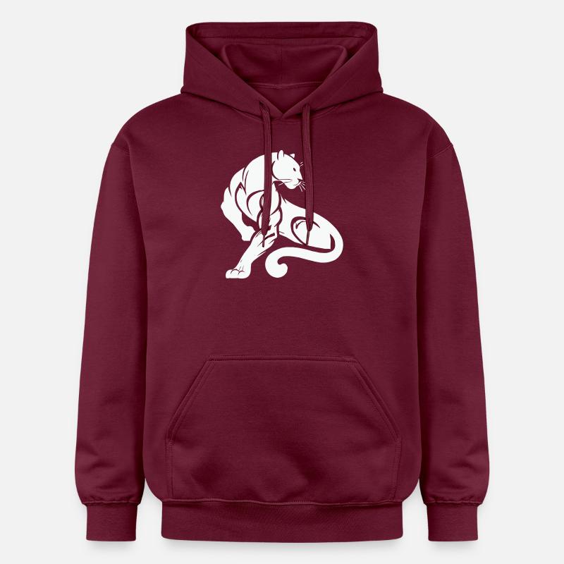 Panthère léopard - Sweat à capuche Softstyle® Gildan Unisexe - maroon