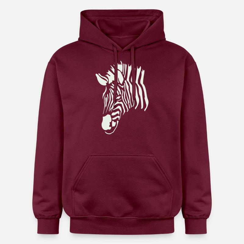 Zèbre 1 - Sweat à capuche Softstyle® Gildan Unisexe - maroon