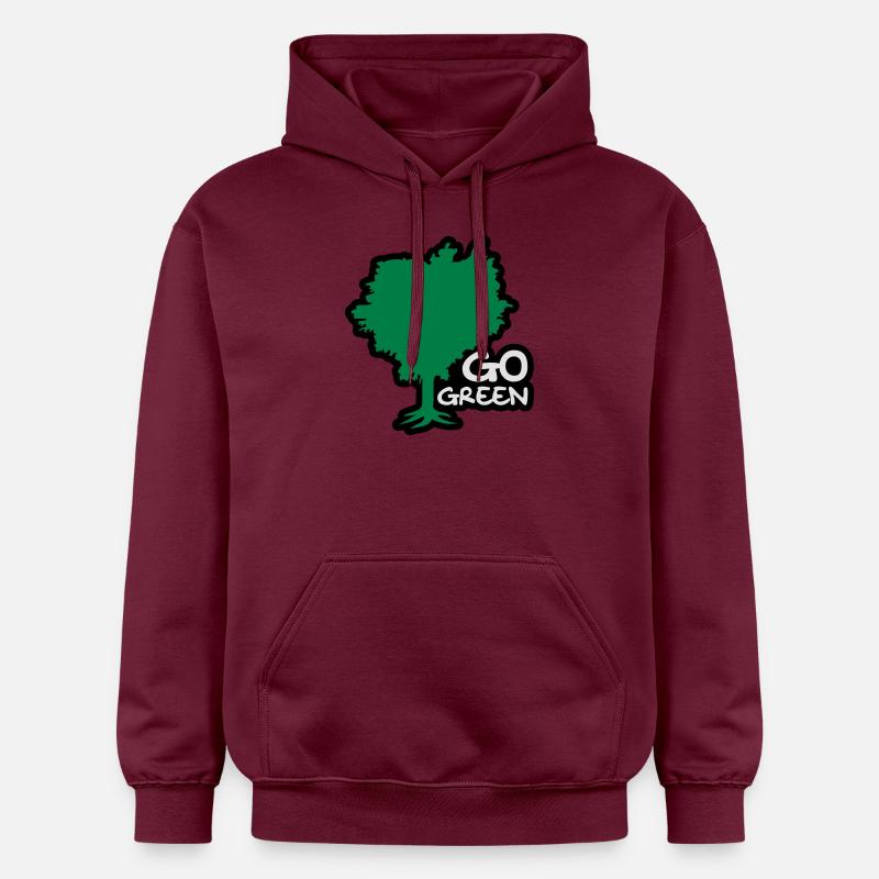 Go Green - Sweat à capuche Softstyle® Gildan Unisexe - maroon