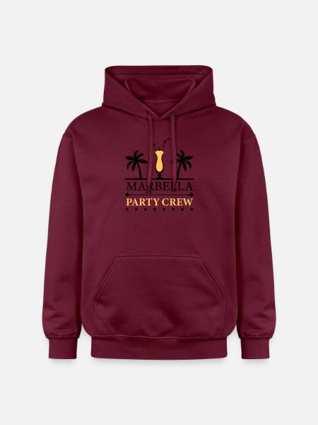 Equipaggio della festa di Marbella - Felpa con cappuccio unisex Softstyle® Gildan con grammatura media - maroon
