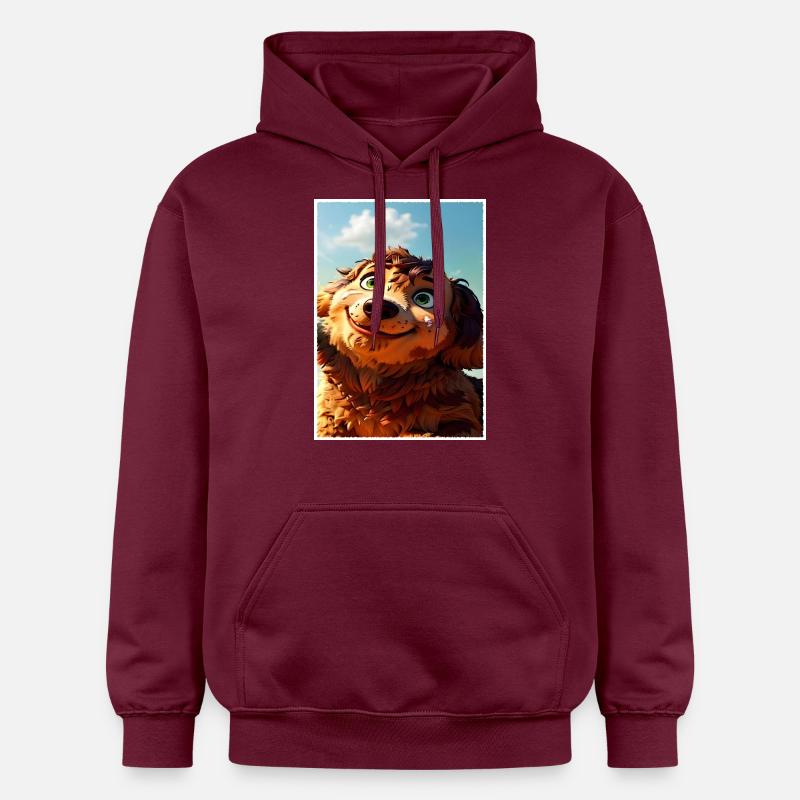 Un chiot brun-roux. - Sweat à capuche Softstyle® Gildan Unisexe - maroon