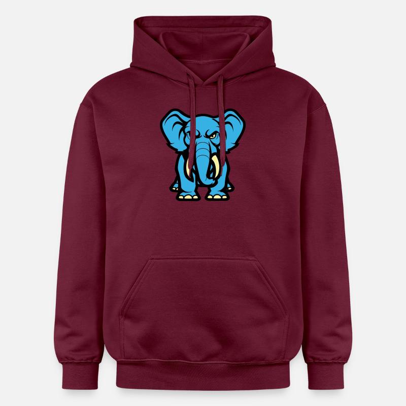 Bande dessinée éléphant - Sweat à capuche Softstyle® Gildan Unisexe - maroon