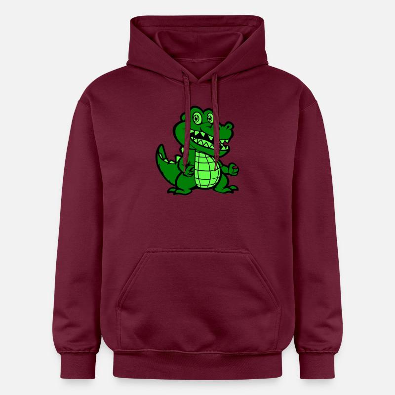 Bande dessinée crocodile - Sweat à capuche Softstyle® Gildan Unisexe - maroon