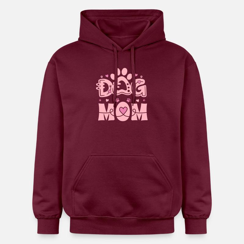 Monogramme Minimal DOG MOM - Sweat à capuche Softstyle® Gildan Unisexe - maroon