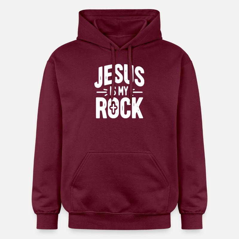 Jésus est mon rocher - Sweat à capuche Softstyle® Gildan Unisexe - maroon