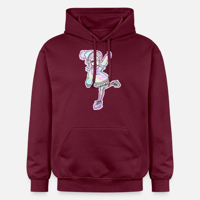 Inkling Mädchen | Pink | Splatoon - Gildan Unisex Softstyle® Midweight Hoodie - Maroon