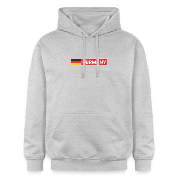 Germany National Flag - Gildan Unisex Softstyle® Midweight Hoodie - light heather grey - Front - Liana (172cm) & Jaron (178cm)