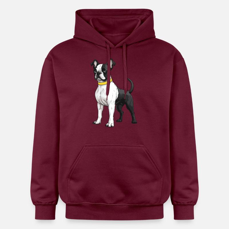 Bouledogue français Chien - Sweat à capuche Softstyle® Gildan Unisexe - maroon