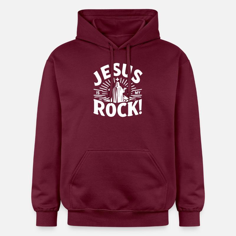Jésus est mon rocher - Sweat à capuche Softstyle® Gildan Unisexe - maroon