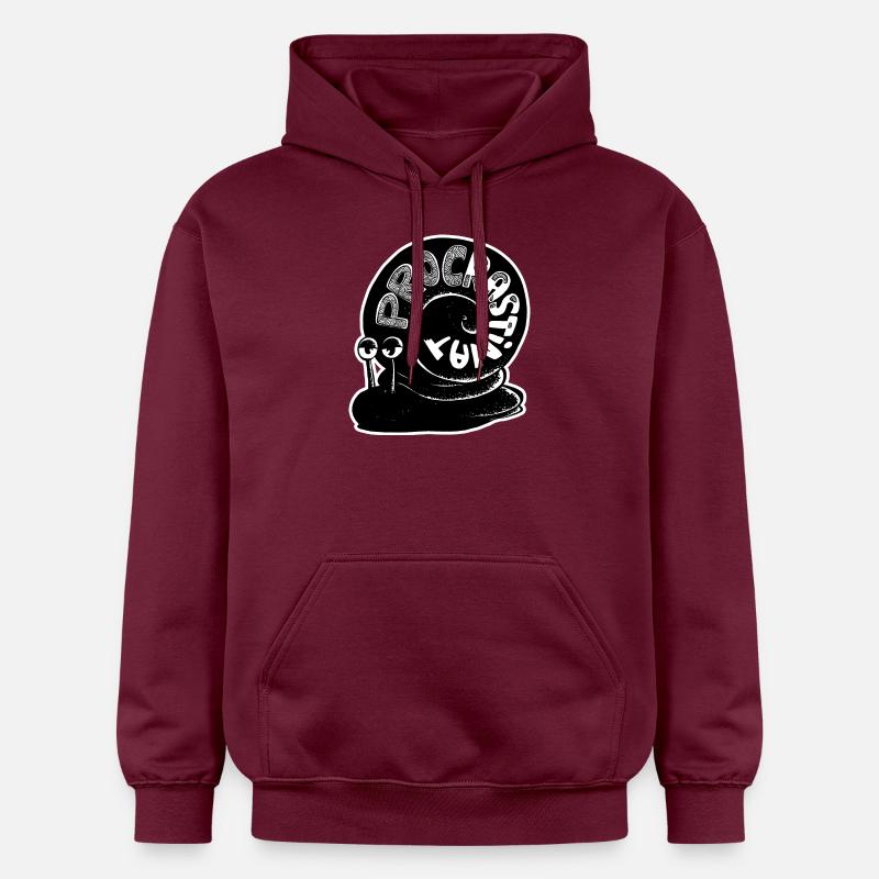 Escargot Procastinator - Sweat à capuche Softstyle® Gildan Unisexe - maroon