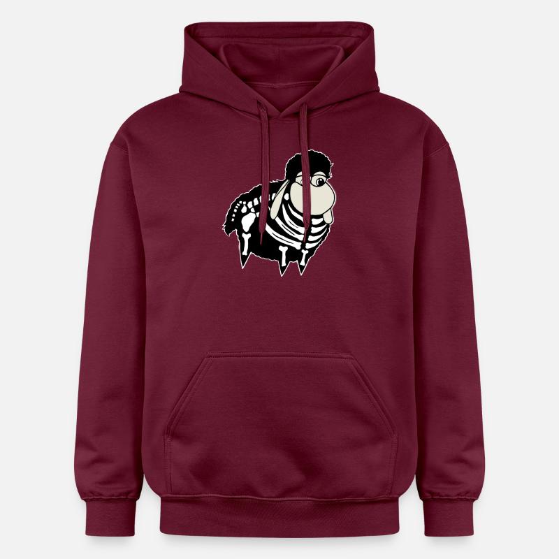 Wolly Sheepling Skeleton Gaming - Sweat à capuche Softstyle® Gildan Unisexe - maroon